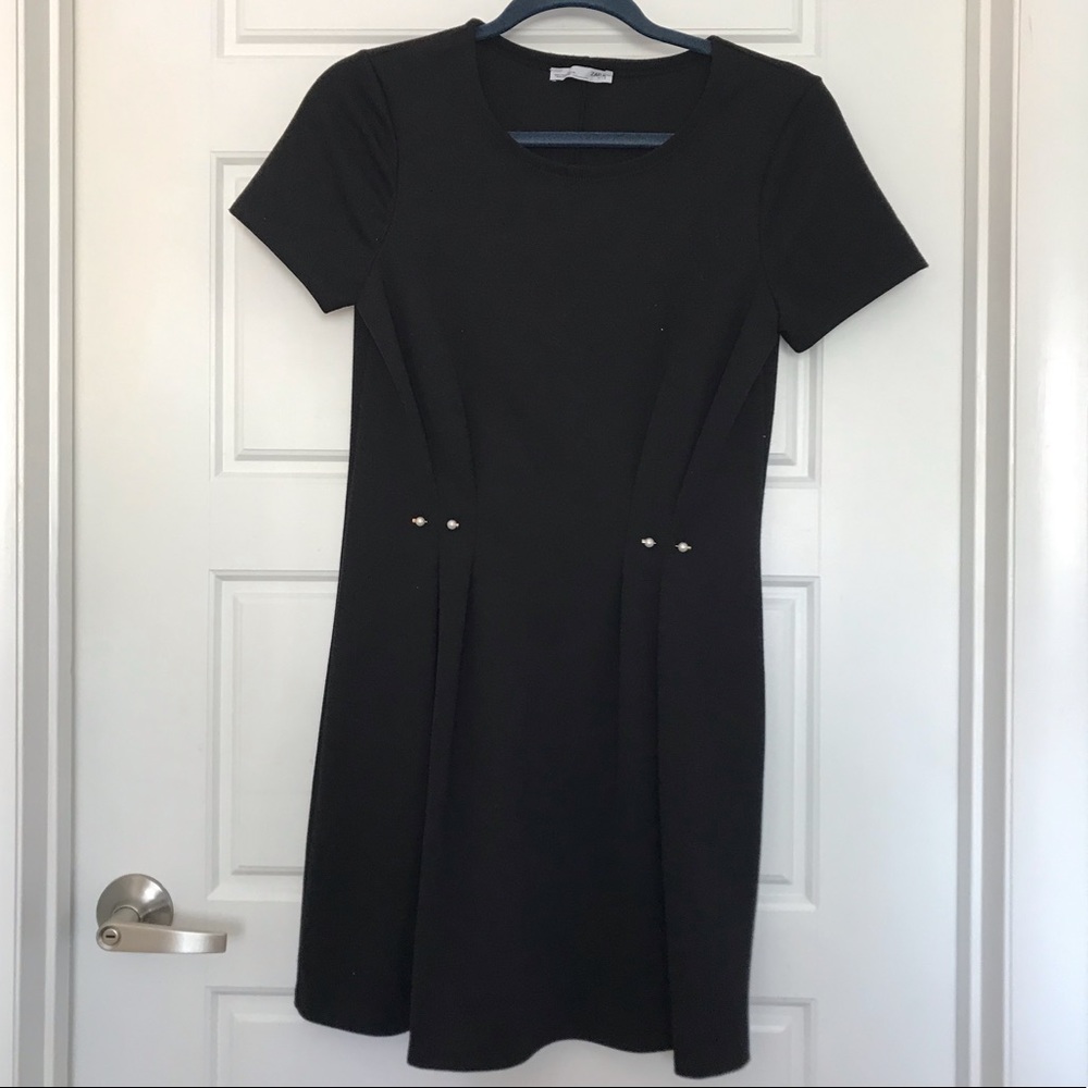 Zara black dressy dress with pearl details